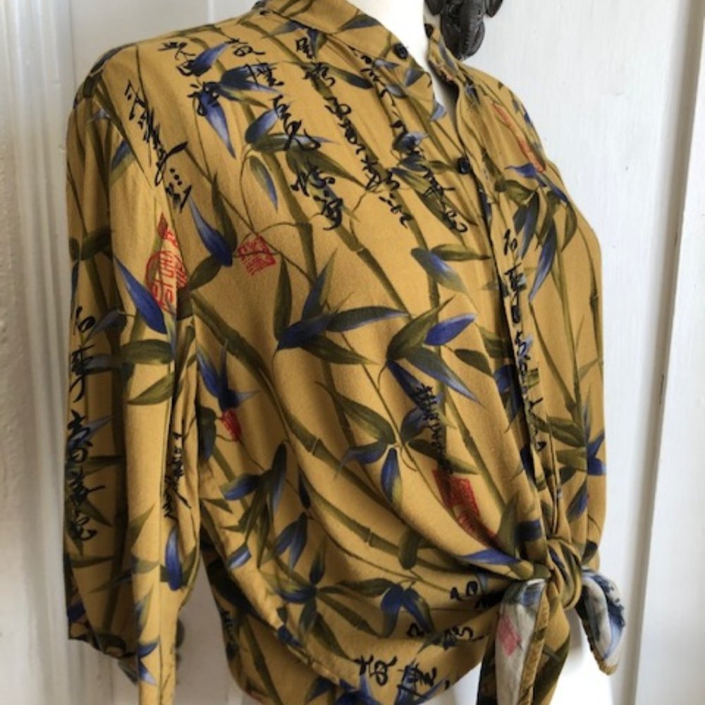 ASSEMBLY NEW YORK RAYON BAMBOO PRINT SHIRT
